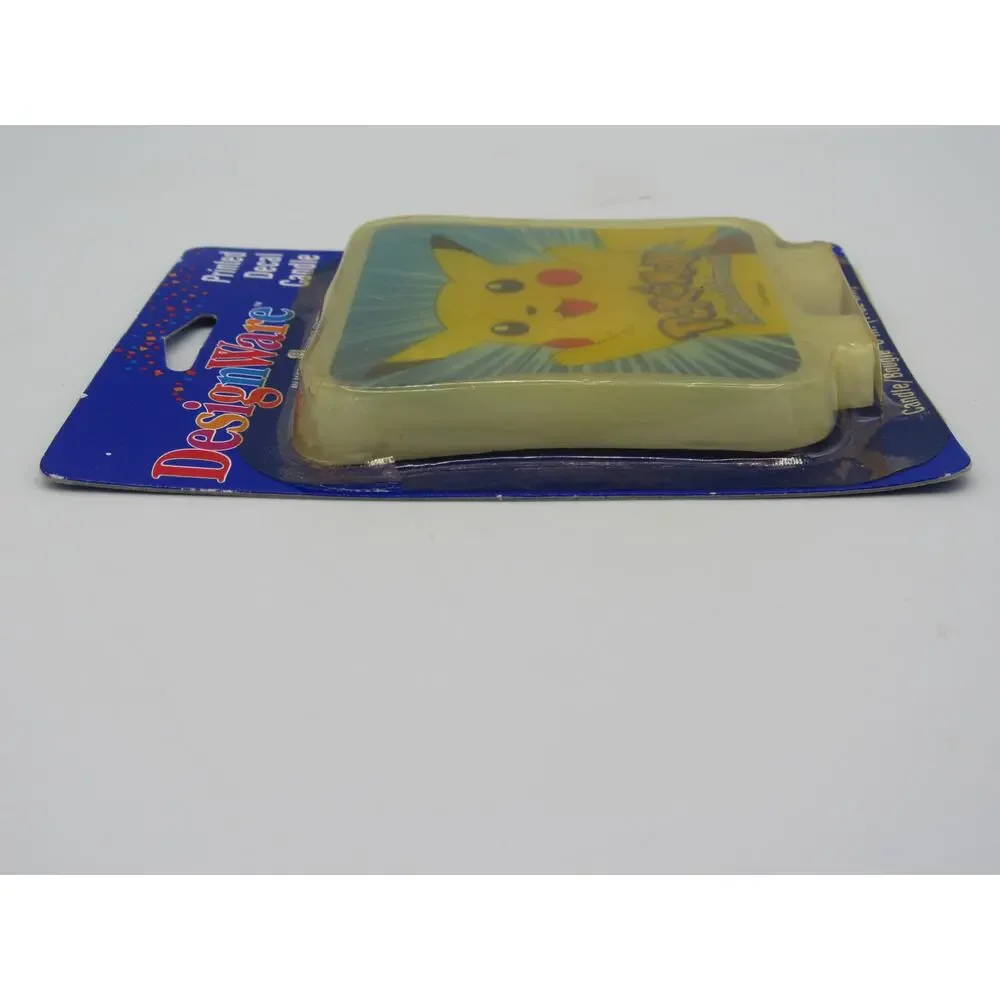 NEW Sealed DesignWare Candle Pikachu Pokemon 1999 3 Inches Printed Decal Vintage